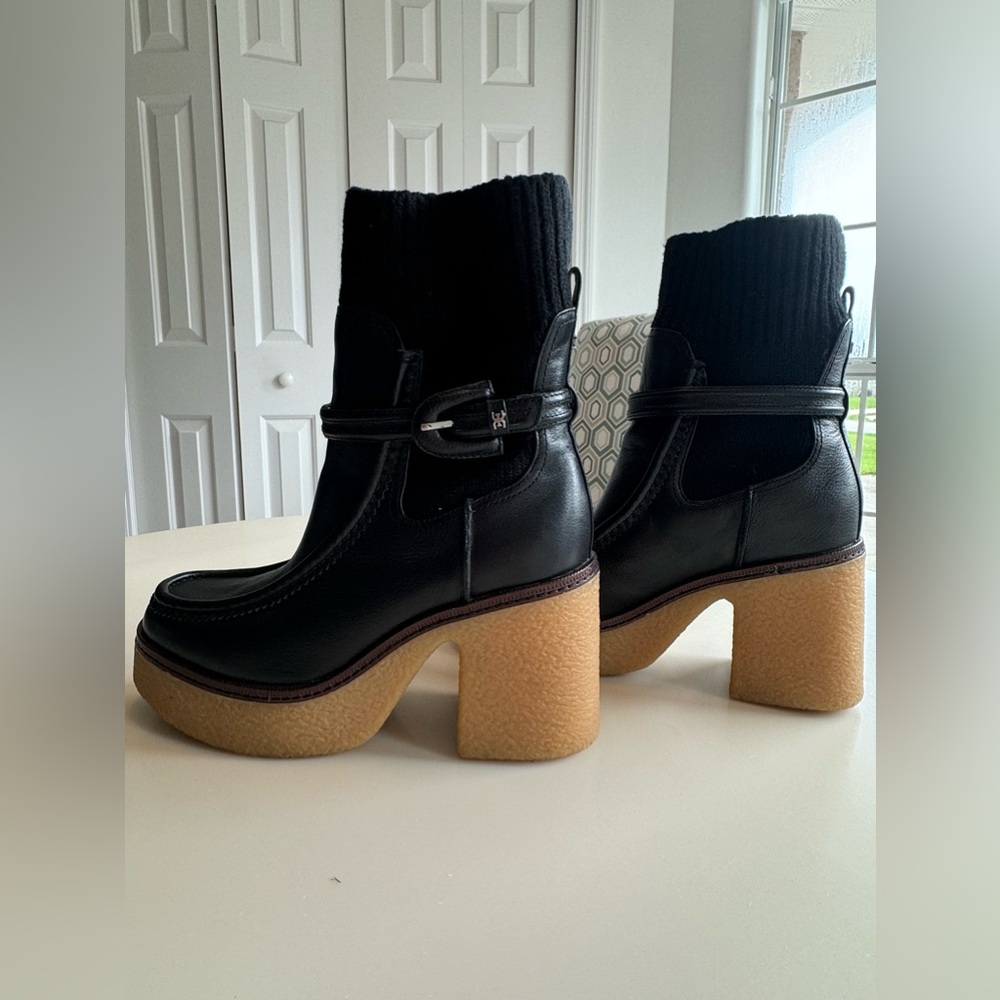 Sam Edelman Women's Sidney Platform Sweater Sock
Boots Black Size 9
